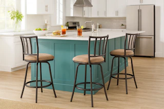 3 counter-height barstools