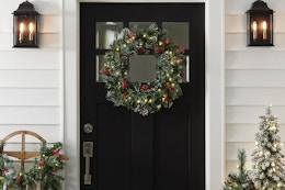 National Tree Company Pre-Lit Christmas Wreath, Just $27 on Amazon card image