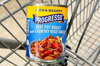 progresso soup in shopping cart
