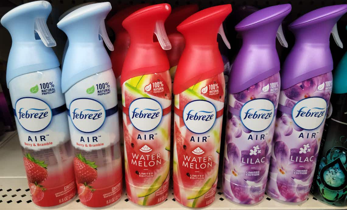 Febreze for 0.95 at Dollar General Small Spaces, Car Vent Clips, and
