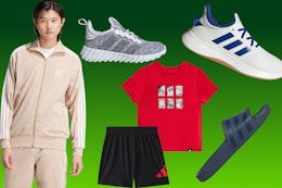 Massive Savings on Adidas: $19.80 Cloudfoams, $16 Adult Jacket, and More card image