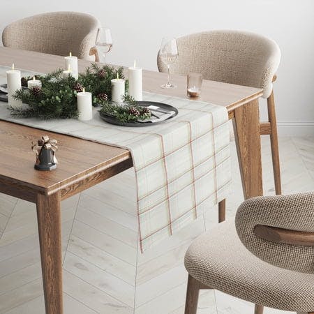 Plaid Jacquard Table Runner