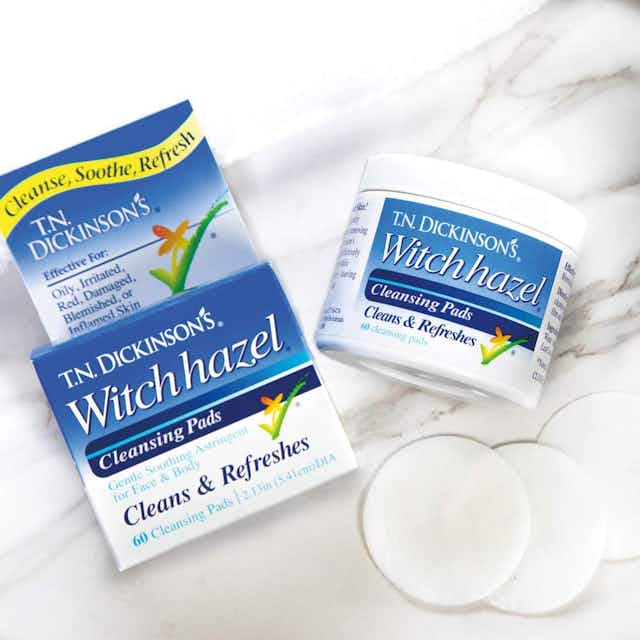 T.N. Dickinson's Witch Hazel Cleansing Pads, Only $3.39 on Amazon card image