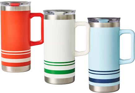 Magnolia Lidded Travel Mugs