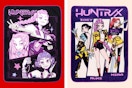 2 styles of KPOP Demon Hunter throw blankets (stock images)