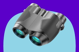 retulgie Night Vision Binoculars Compact Binocular on a blue background.