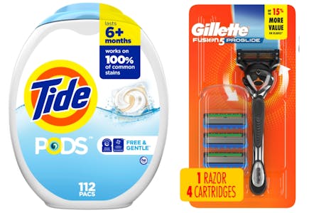 1 Tide + 1 Gillette Items