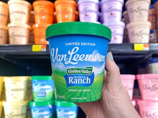 a container of ranch ice cream in store