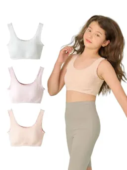Kids' Seamless Training Bra 3-Pack