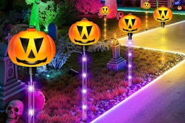 amazon Halloween Outdoor Solar Pumpkin Light 12-Pack