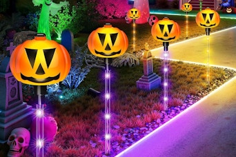 amazon Halloween Outdoor Solar Pumpkin Light 12-Pack