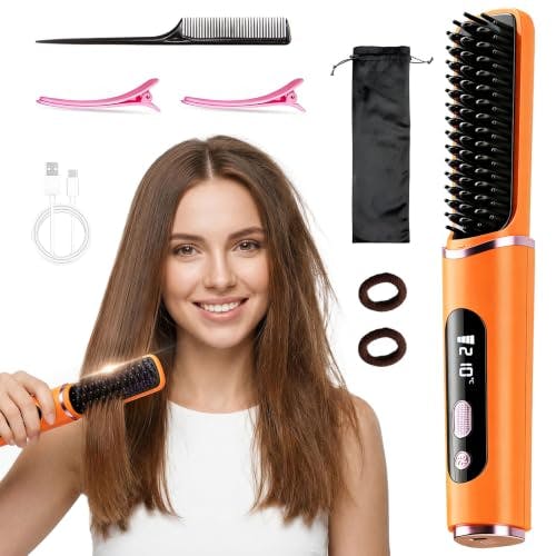 Cordless Hair Straightener Brush