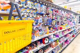 area shot of toy section at dollar general