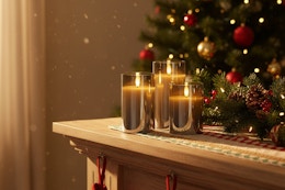 walmart flameless candle set