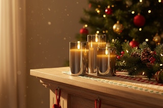 walmart flameless candle set