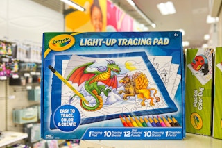 crayola light-up tracing pad sitting on a target shelf
