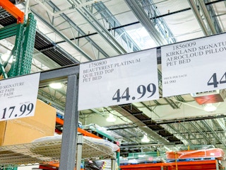 costco beautyrest pet beds price sign