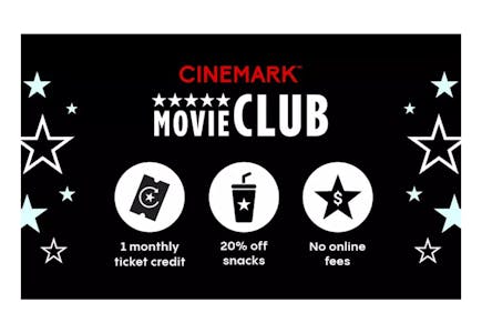 Cinemark 3-Month Movie Club Membership