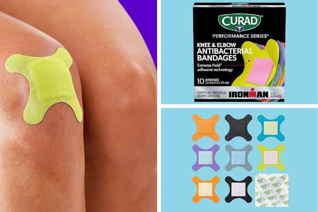 Get Curad Knee and Elbow Antibacterial Bandages for Under $3 on Amazon card image