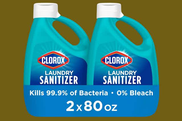 Clorox Laundry Sanitizer: Get 2 Big Bottles for $15.67 on Amazon  card image