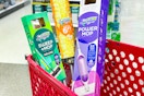 3 swiffer sitting in a target cart