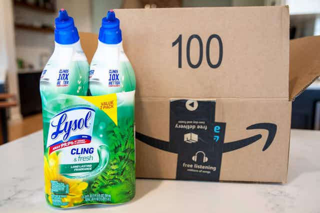 Lysol Toilet Bowl Cleaner Gel: Get 2 Bottles for as Low as $4.34 on Amazon card image