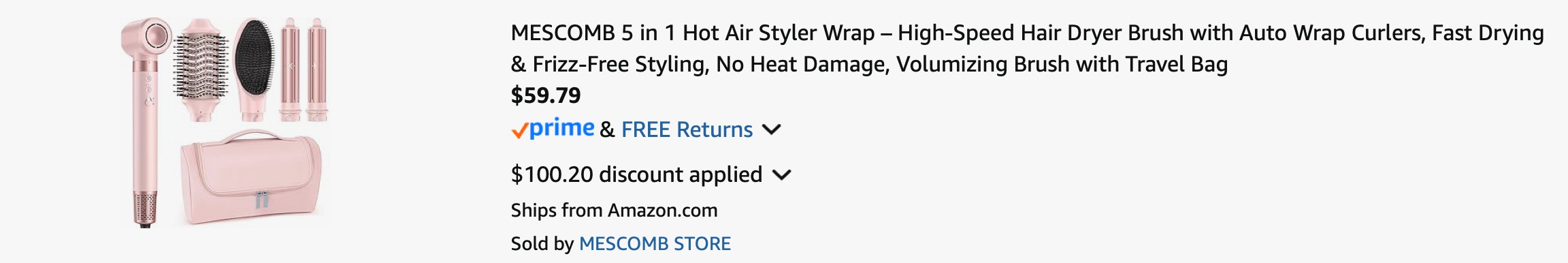 Amazon 5-in-1 Hot Air Styler Wrap 2025