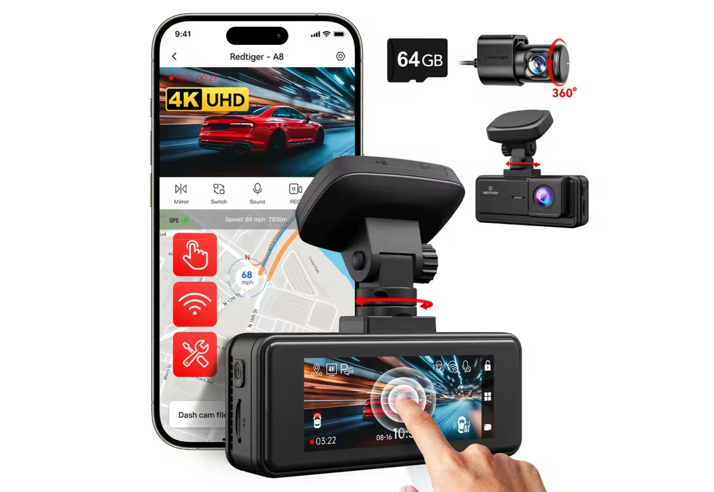 RedTiger Dual Dash Cam