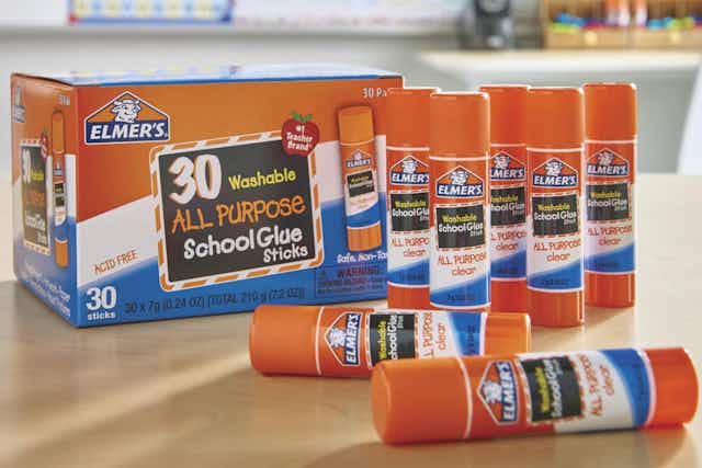 Elmer's 30-Count All-Purpose School Glue Sticks, as Low as $7 on Amazon card image