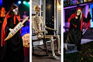3 lifestyle images of Skeleton Halloween Decor