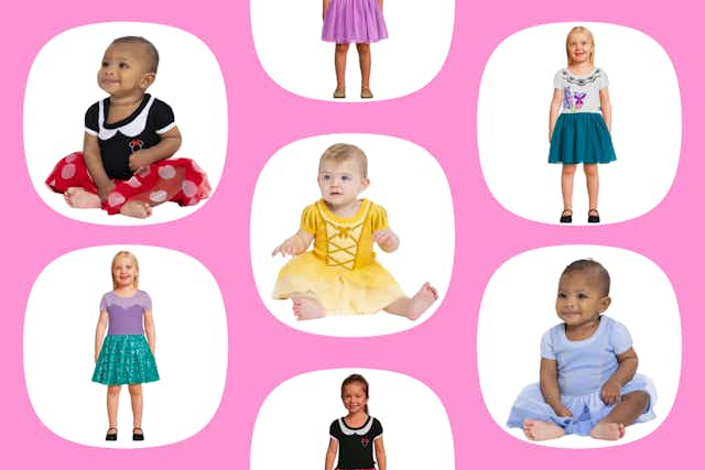 Children's Disney and Barbie Dresses, Starting at $10 at Walmart card image