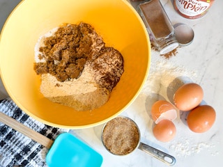 baking items on a counter
