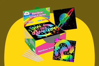 Rainbow Scratch Paper Art Notes