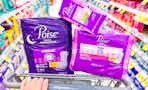 walgreens shopping cart with poise pads