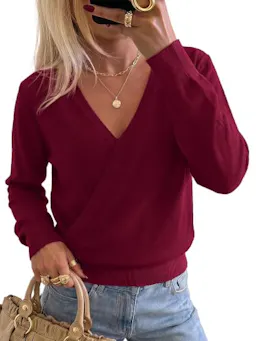 KIRUNDO Women's Wrap Sweater