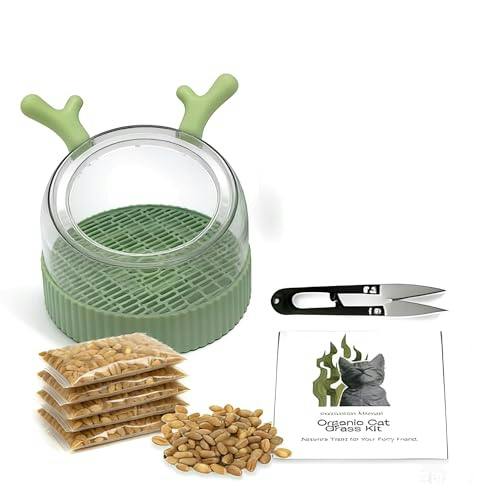 3-in-1 Cat Grass Kit & Feeder
