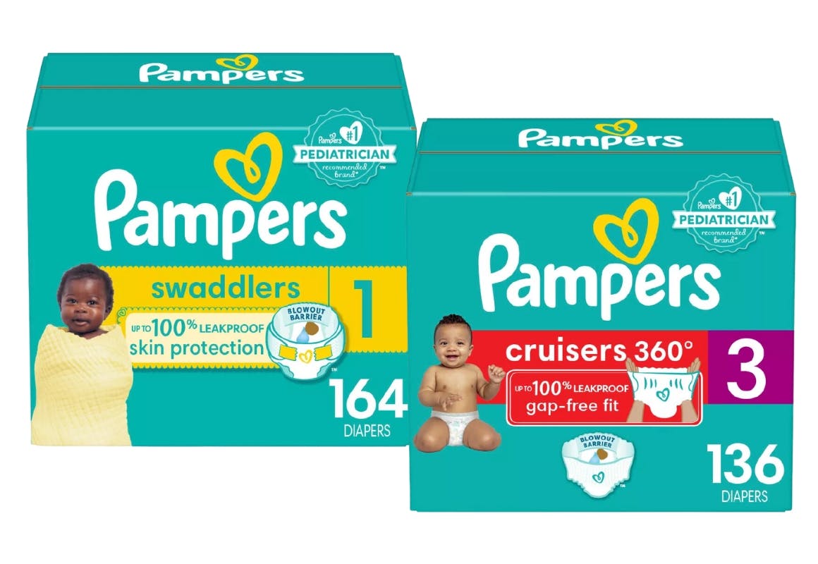 2 Pampers Diapers