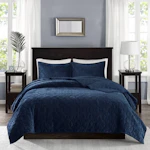 Madison Park Velvet Quilt Set