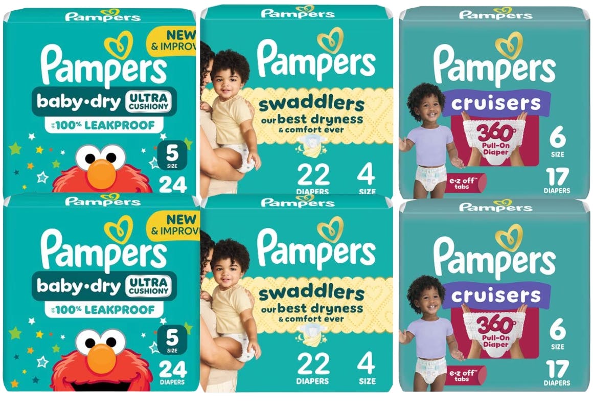 6 Pampers Diaper Packs