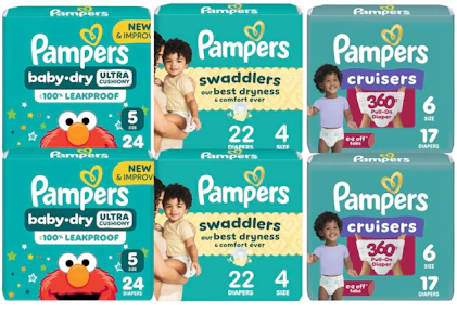 6 Pampers Diaper Packs