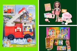 collage image of toys