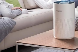 an air purifier on a table