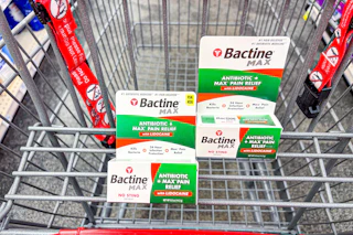 2 bactine ointments in a cart