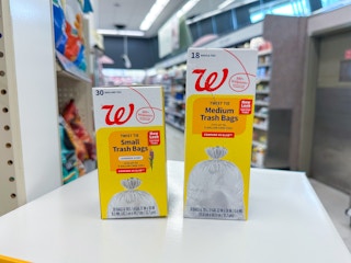 walgreens brand trash bags on shelf