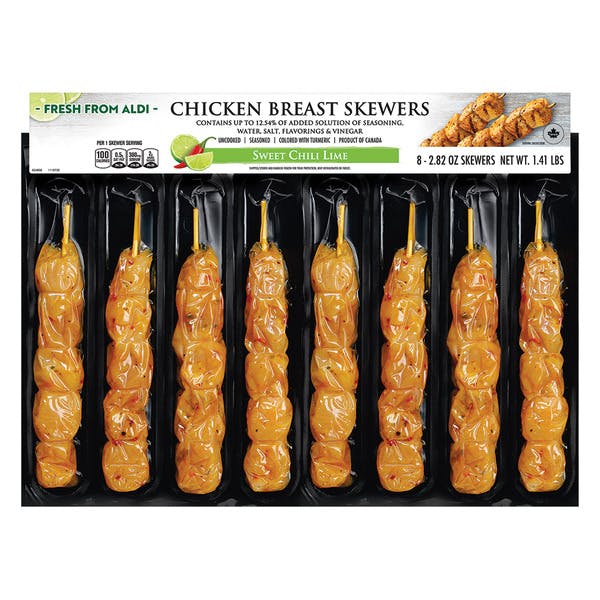 Sweet Chili Lime Chicken Skewers
