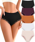 Seamless High Waisted Lace Underwear 5-Pack
