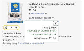 litter Amazon receipt