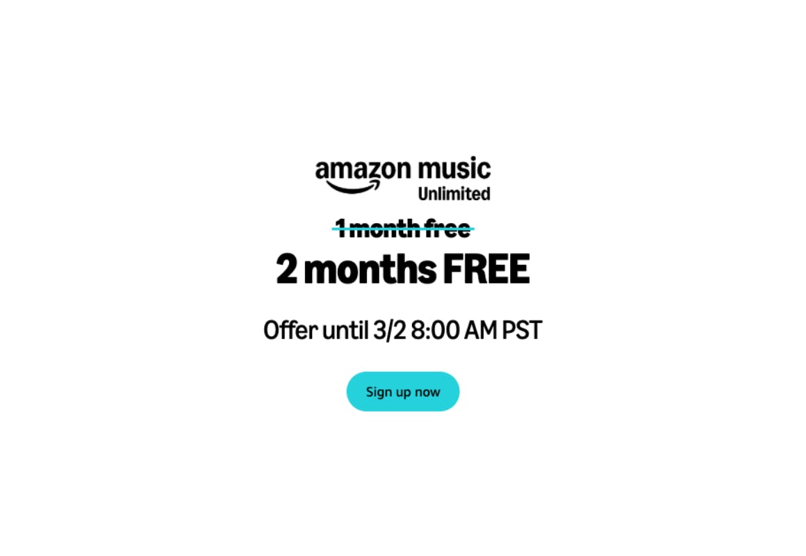 Amazon Music Unlimited 2-Month Trial