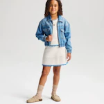 Kids' Scalloped Hem Sweater Skort
