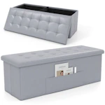 Costway Folding Storage Ottoman Bench